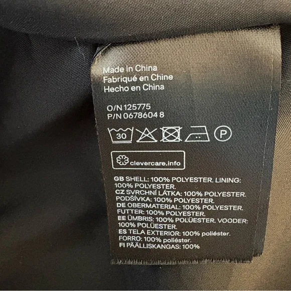 H&M Felted Oversized Coat Check Plaid Dark Blue Size M Bloggers' Favorite - Picture 15 of 15